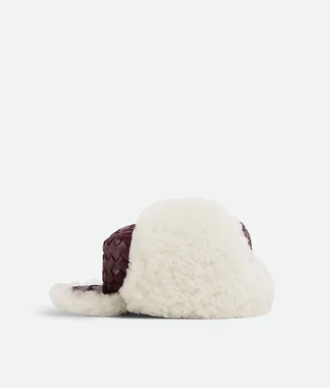 Intrecciato Leather Aviator Hat
