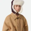 Intrecciato Leather Aviator Hat