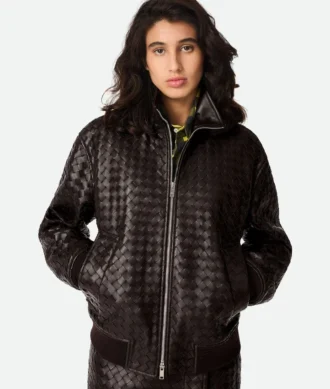 Intrecciato Leather Blouson