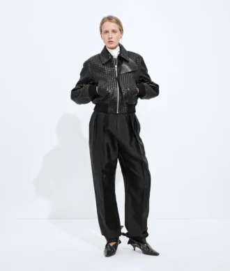 Intrecciato Leather Blouson
