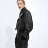 Intrecciato Leather Blouson