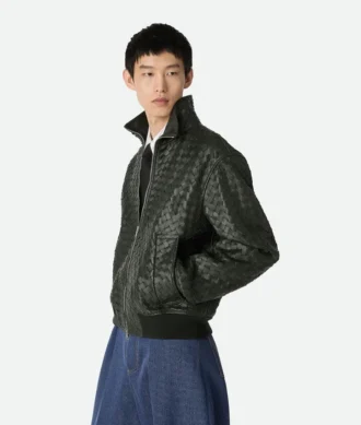 Intrecciato Leather Blouson