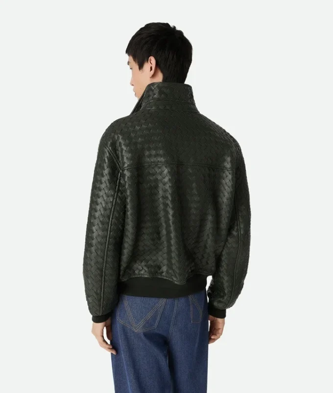 Intrecciato Leather Blouson