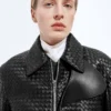 Intrecciato Leather Blouson