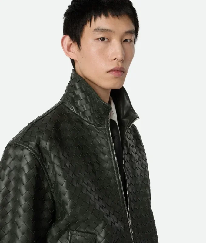 Intrecciato Leather Blouson