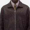 Intrecciato Leather Blouson