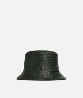 Intrecciato Leather Bucket Hat
