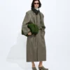 Intrecciato Leather Coat