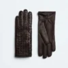 Intrecciato Leather Gloves