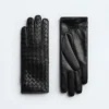 Intrecciato Leather Gloves