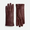 Intrecciato Leather Gloves