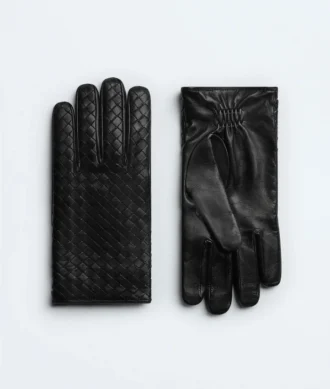 Intrecciato Leather Gloves