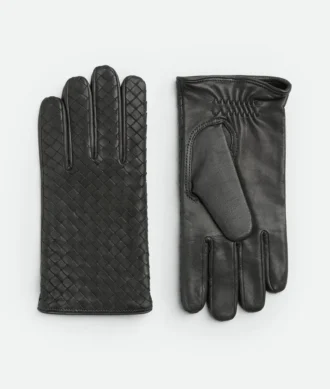 Intrecciato Leather Gloves