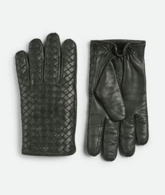 Intrecciato Leather Gloves