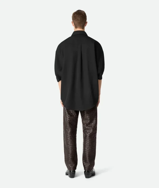 Intrecciato Leather Pants