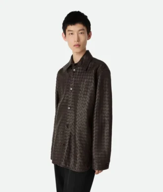 Intrecciato Leather Shirt
