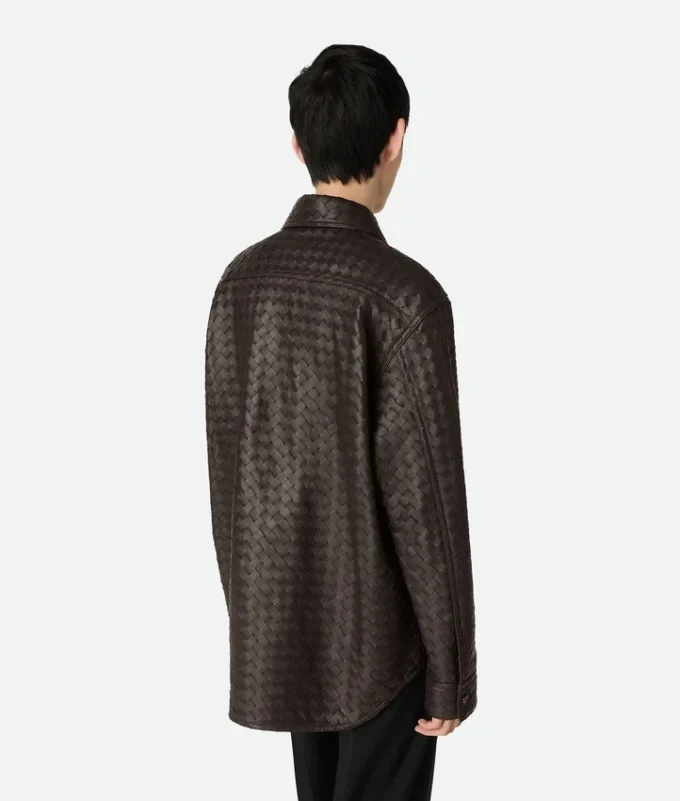Intrecciato Leather Shirt