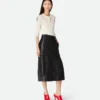 Intrecciato Leather Skirt