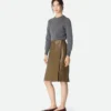 Intrecciato Leather Skirt