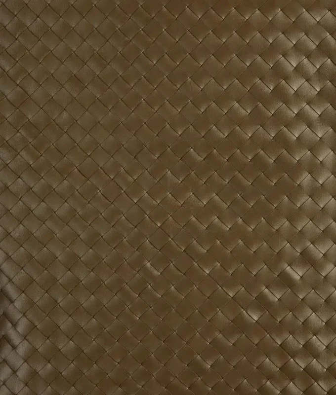 Intrecciato Leather Skirt