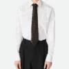 Intrecciato Leather Tie
