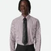 Intrecciato Leather Tie