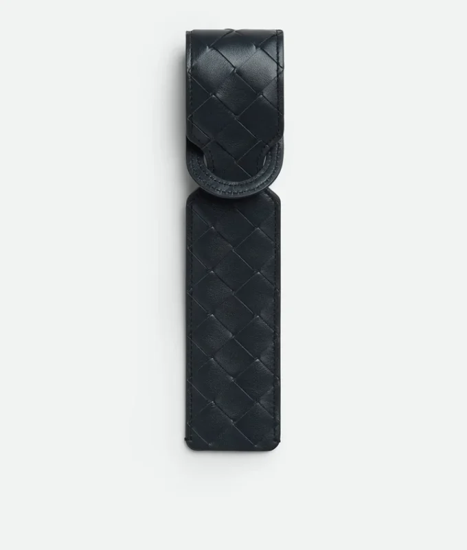Intrecciato Long Tag Holder