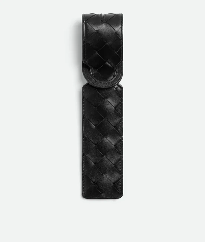 Intrecciato Long Tag Holder
