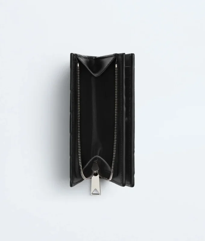 Intrecciato Medium Bi-Fold Wallet with L-Zip