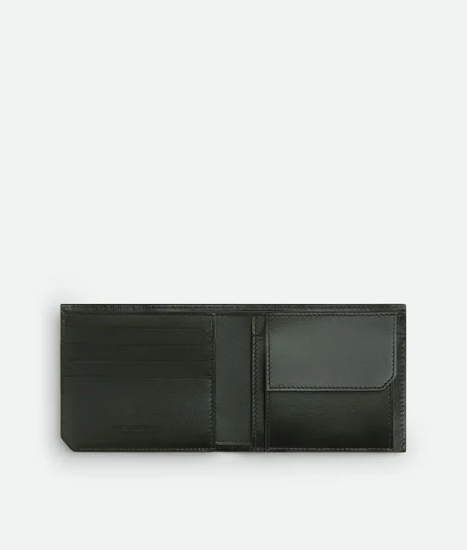 Intrecciato Piccolo Bi-Fold Wallet with Coin Purse