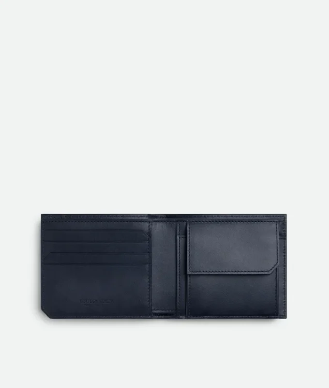 Intrecciato Piccolo Bi-Fold Wallet with Coin Purse