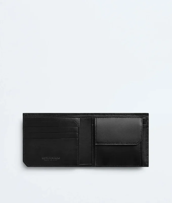 Intrecciato Piccolo Bi-Fold Wallet with Coin Purse