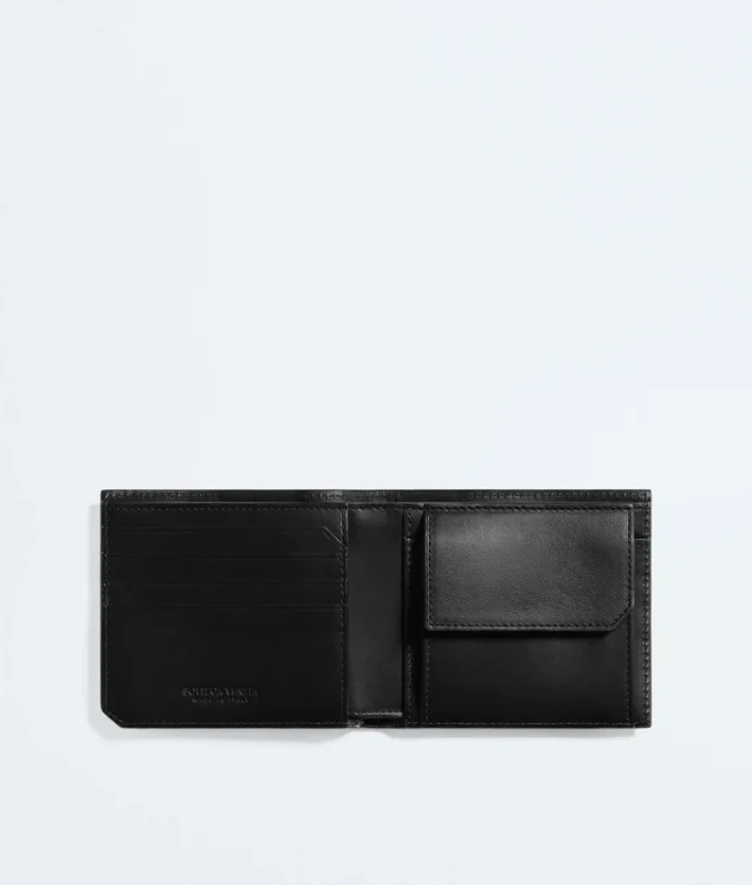 Intrecciato Piccolo Bi-Fold Wallet with Coin Purse
