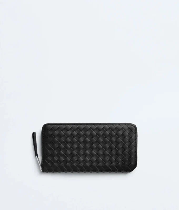 Intrecciato Piccolo Zip Around Wallet