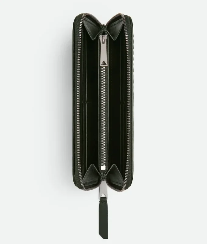 Intrecciato Piccolo Zip Around Wallet