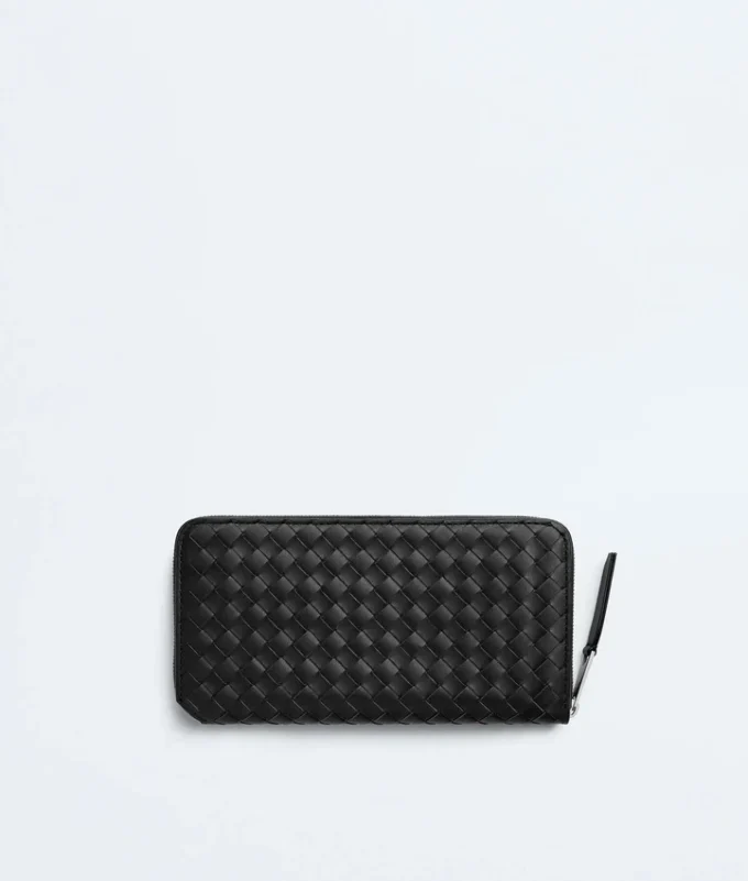 Intrecciato Piccolo Zip Around Wallet