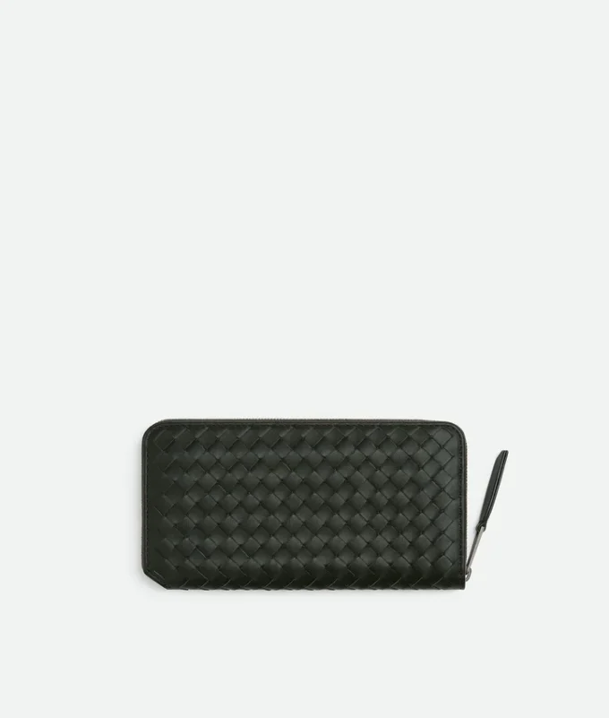 Intrecciato Piccolo Zip Around Wallet