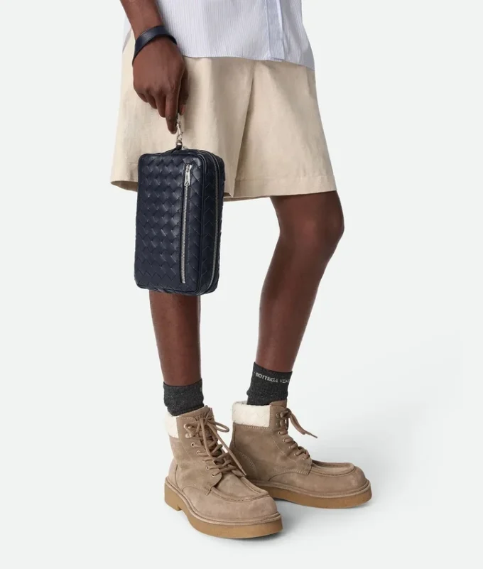 Intrecciato Pouch with Wristlet