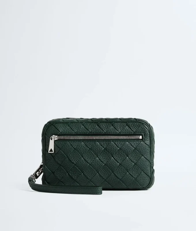 Intrecciato Small Pouch with Wristlet
