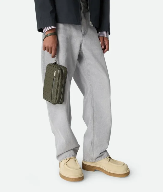 Intrecciato Small Pouch with Wristlet