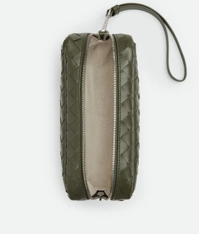 Intrecciato Small Pouch with Wristlet