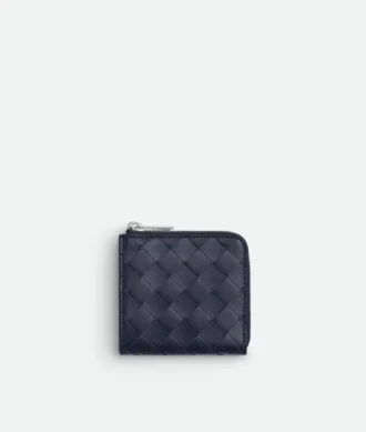 Intrecciato Square Zip Around Wallet