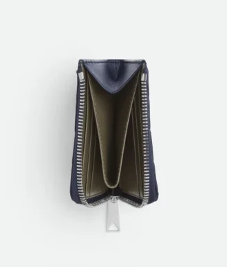 Intrecciato Square Zip Around Wallet