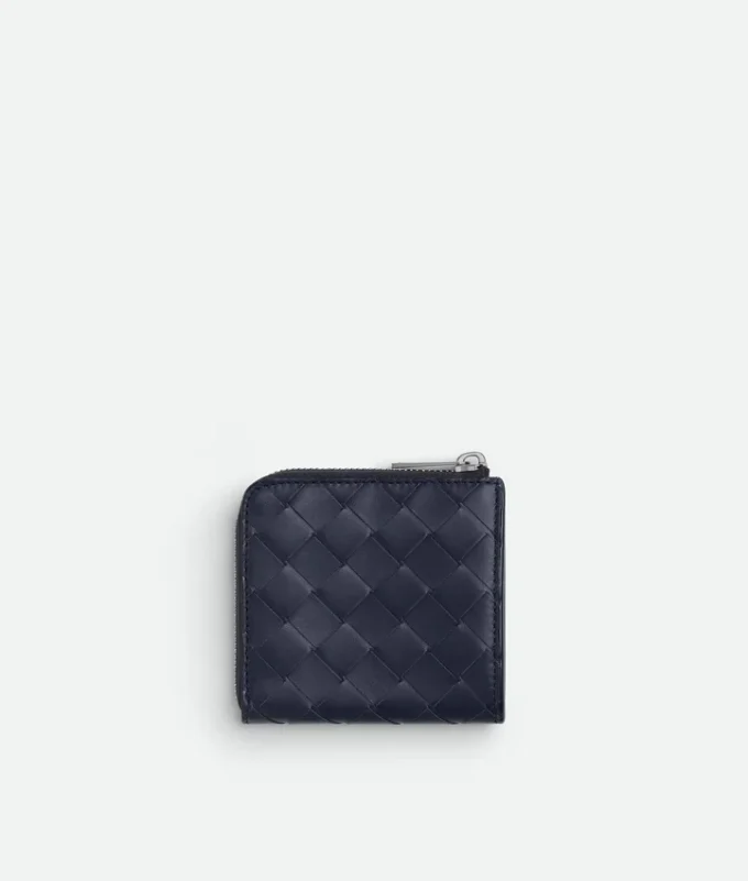 Intrecciato Square Zip Around Wallet