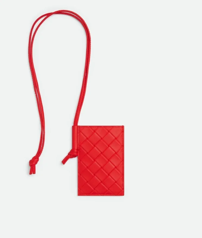 Intrecciato Stamp Badge Holder