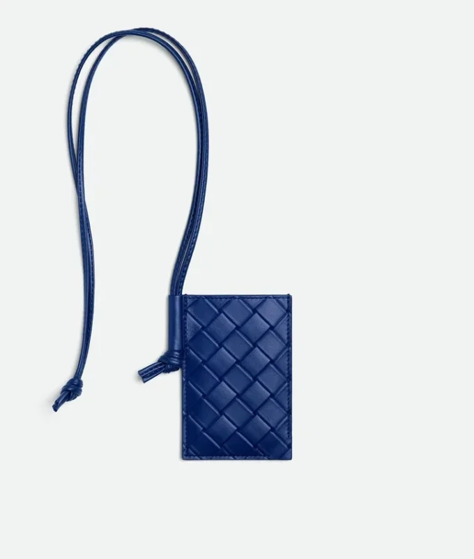 Intrecciato Stamp Badge Holder