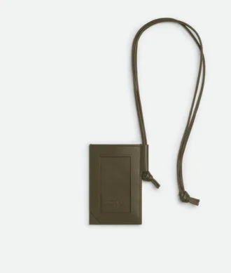 Intrecciato Stamp Badge Holder