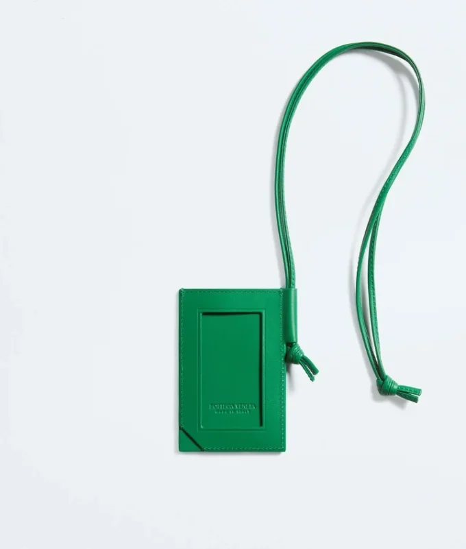 Intrecciato Stamp Badge Holder