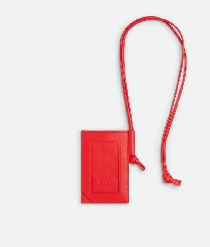 Intrecciato Stamp Badge Holder