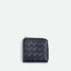 Intrecciato Stamp Square Zip Around Wallet